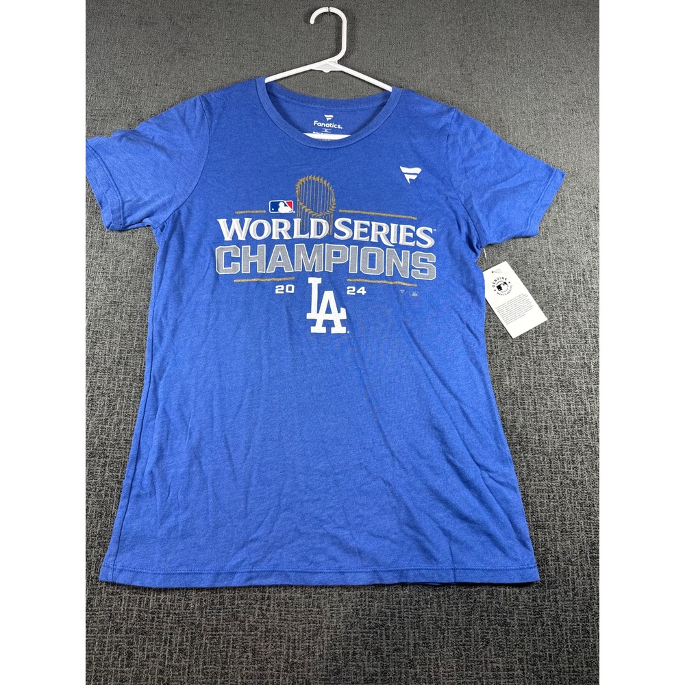 Fanatics Los Angeles Dodgers 2024 World Series Champions T-Shirt Blue XL New